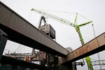 Forberedelser til fjerning av skipslaster <br> Preparing to remove the shiploader