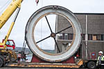 Montering av ny primærmølle, sepverket <br> Assembly of new primary mill, concentrator